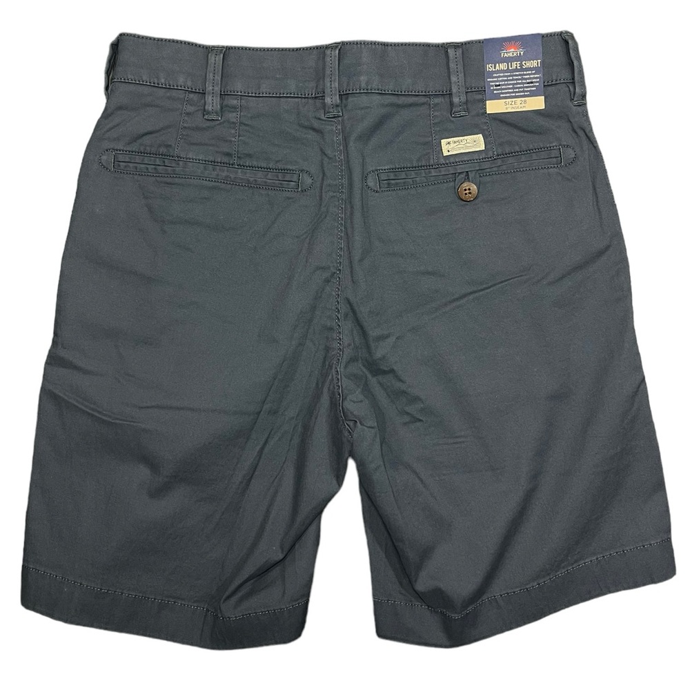 Faherty Shorts Island Life 8" Organic Cotton Chino Golf Blue Mens Size 28 NEW - Picture 8 of 15